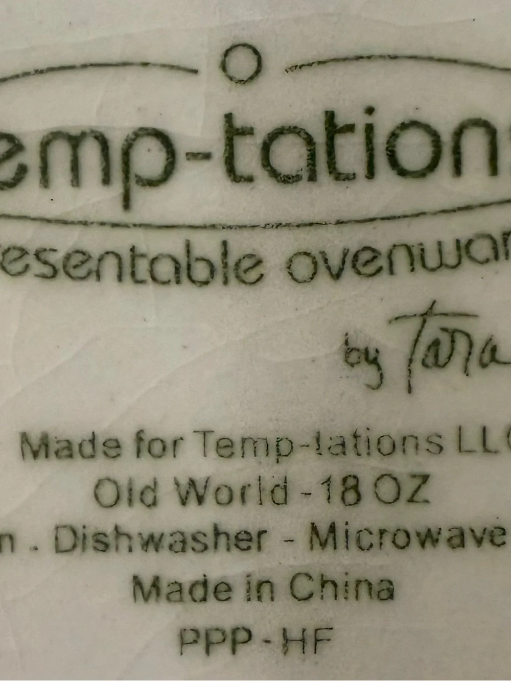 Temptations By Tara Old World Green 4-Piece Ceramic Sectional Serving Dish Set
